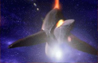 The Sab's ship firing.